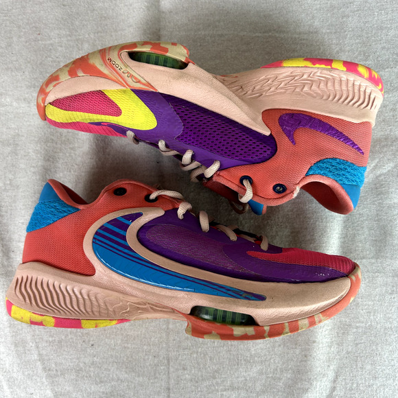 Nike Mens Zoom Freak Running Shoes Size 6 Neon Colorful Sneakers Basketball Gym‎ main image 4